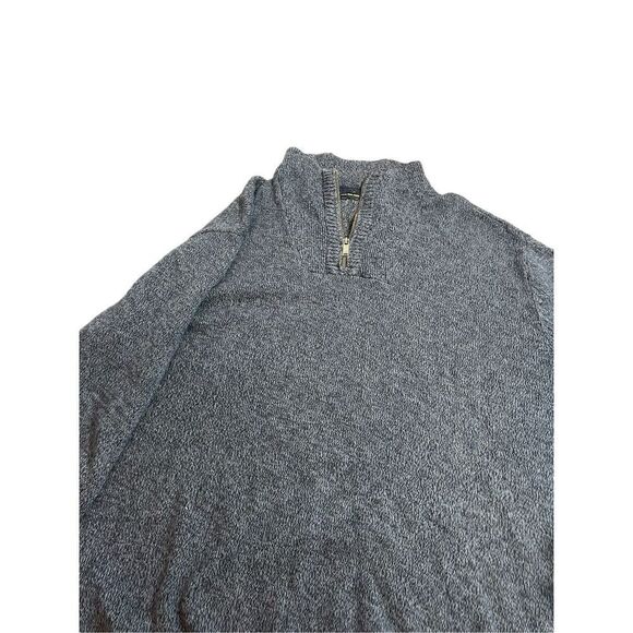 Calvin Klein 1/4 zip blue and black sweater pullover size large (no tag size) - Picture 4 of 10